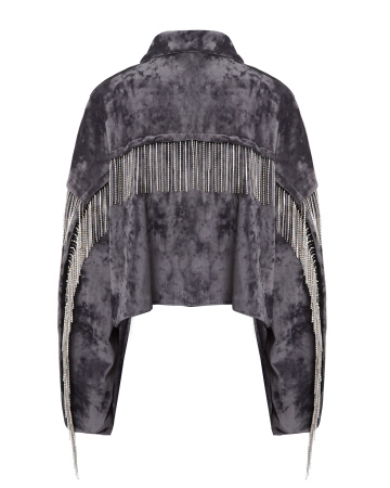 Тренч-Бомбер трансформер со стразами