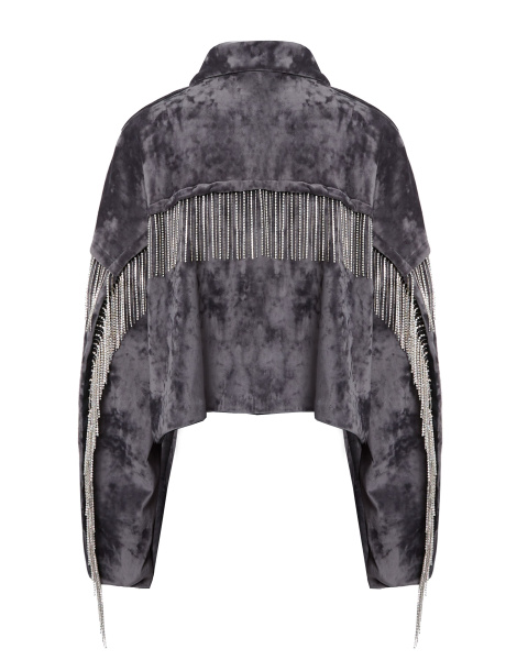 Тренч-Бомбер трансформер со стразами