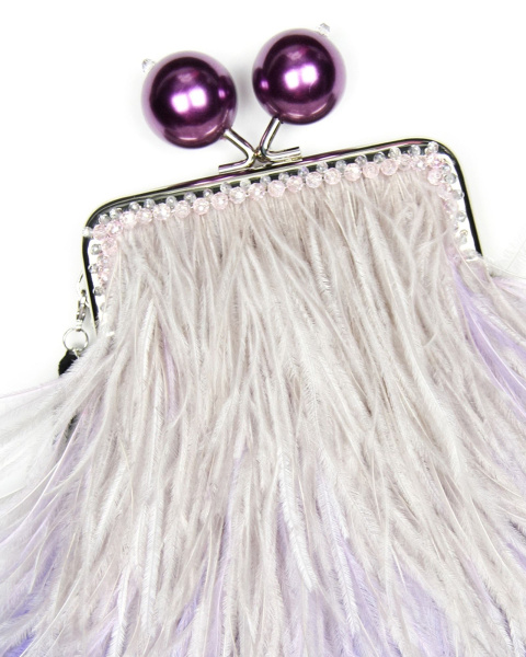 Перьевой клатч с цепочкой Перьевой клатч с цепочкой