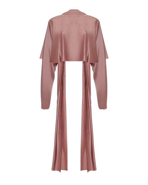 Свободная блуза-водолазка с шарфом Свободная блуза-водолазка с шарфом