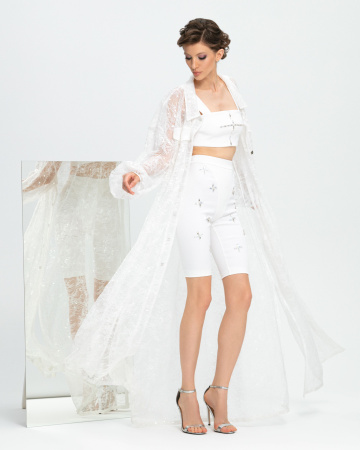 Накидка-рубашка макси