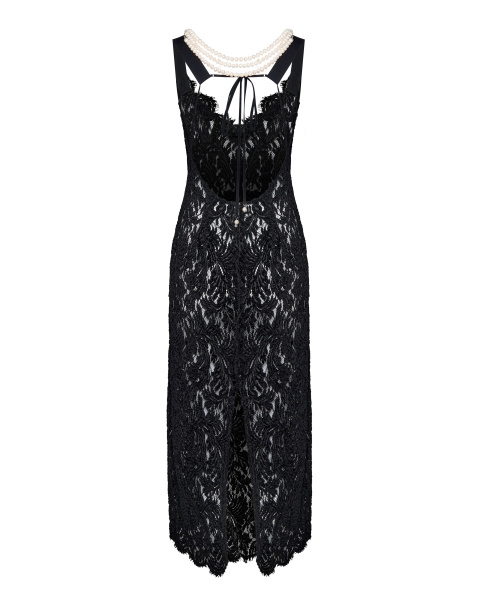 Сарафан миди на бретелях со съемным ожерельем