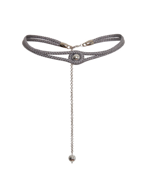 Пояс из витого шнура с бусиной