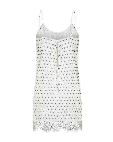 Комбинация двухслойная мини с кружевом