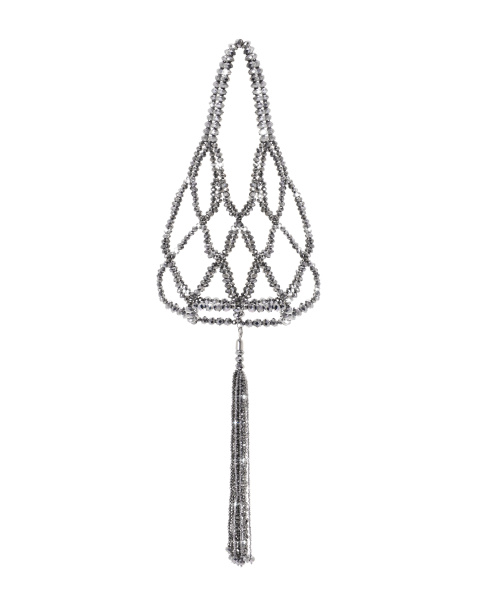 Плетеная сумка из бусин 