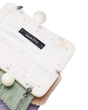 Клатч из бахромы с цепочкой