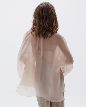 Свободная блуза-кимоно с лентами