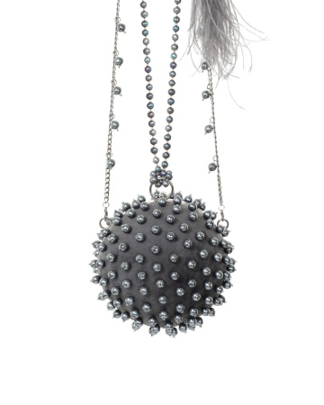 Клатч из эко-замши с цепочкой