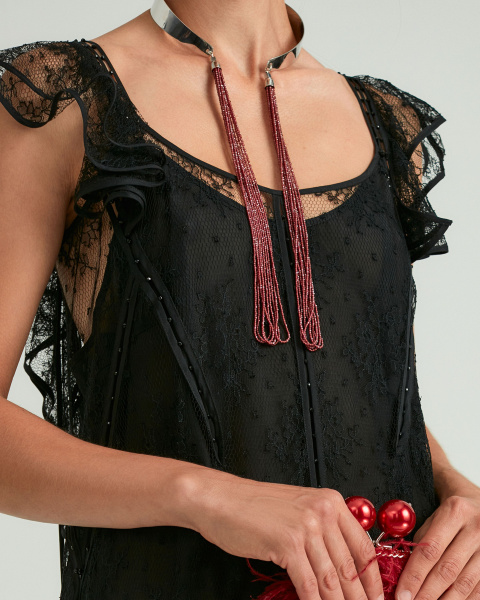 Чокер с натуральным гранатом