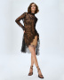 Платье-комбинация мини с кружевом