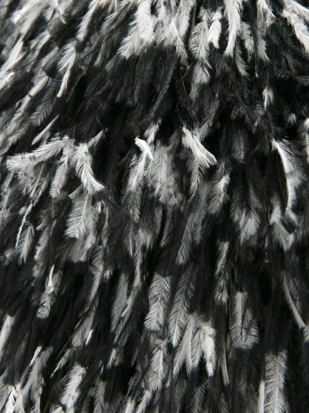 Перьевой клатч на пластике