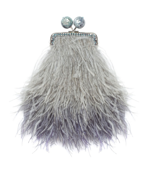 Перьевой клатч с цепочкой Перьевой клатч с цепочкой