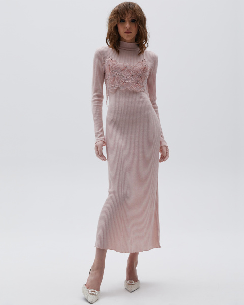 Топ укороченный из органзы с цветами