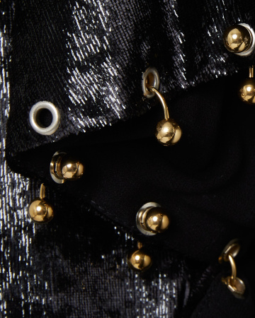 Оверсайз жакет-трансформер с пирсингом