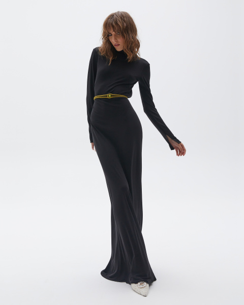 Макси платье с открытой спинкой 