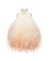 Перьевой клатч с цепочкой