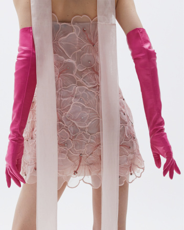 Мини-сарафан футляр из органзы