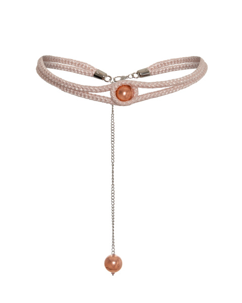 Пояс из витого шнура с бусиной