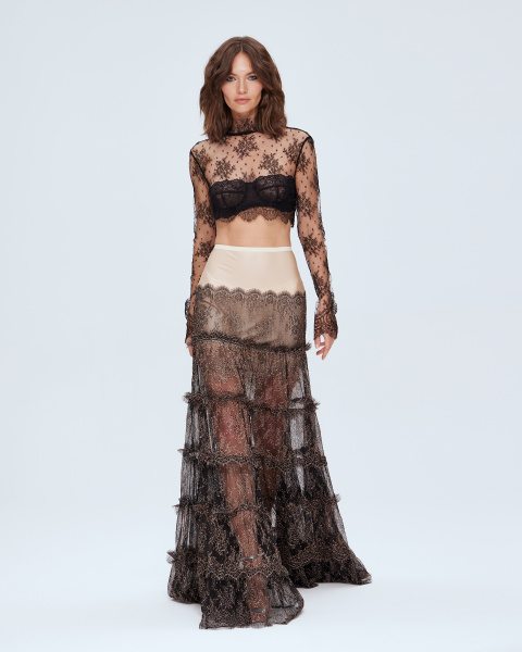 Кроп-топ кружевной