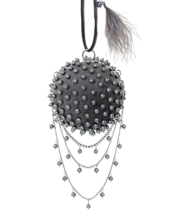 Клатч из эко-замши с цепочкой