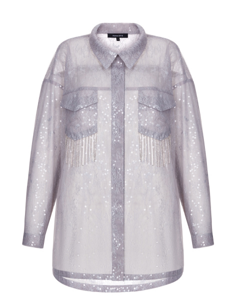 Рубашка с тесьмой из страз Рубашка с тесьмой из страз
