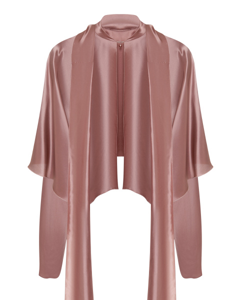 Свободная блуза-водолазка с шарфом Свободная блуза-водолазка с шарфом