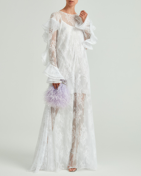 Платье кружевное с комбинацией