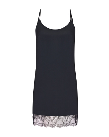 Платье-комбинация мини с кружевом