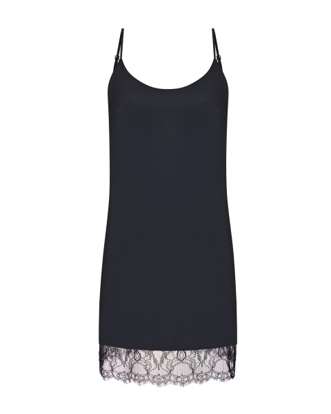 Платье-комбинация мини с кружевом