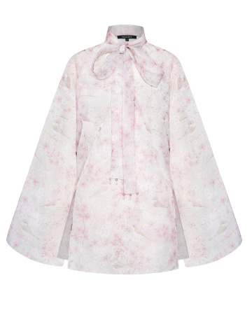 Свободная блуза-кимоно с лентами