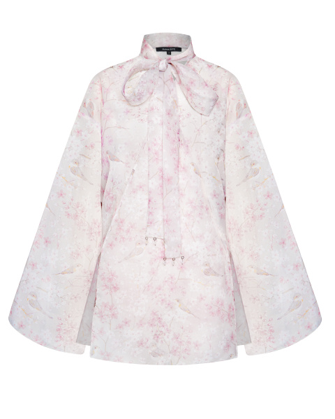 Свободная блуза-кимоно с лентами Свободная блуза-кимоно с лентами