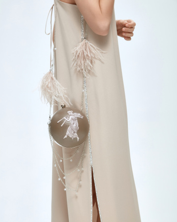 Клатч из кожи с цепочкой