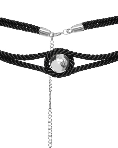 Пояс из витого шнура с бусиной