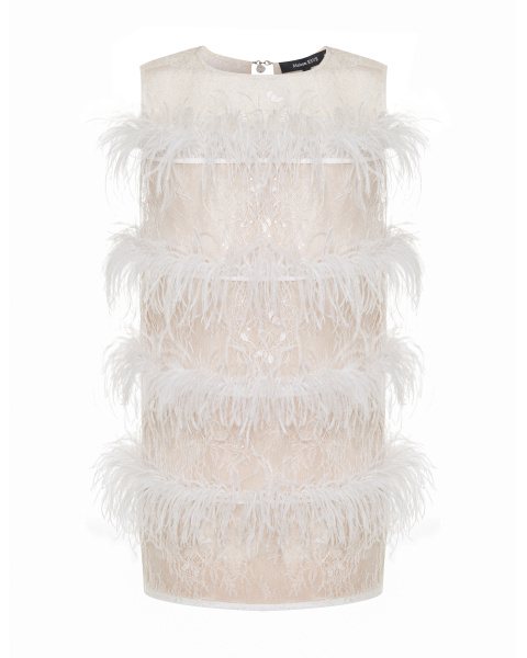 Платье мини прямое без рукавов