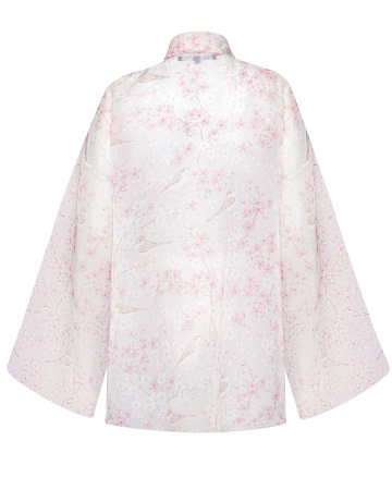 Свободная блуза-кимоно с лентами