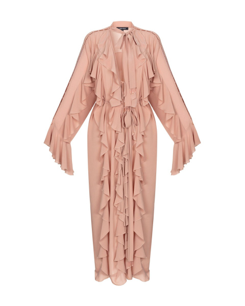 Накидка с поясом и воланами