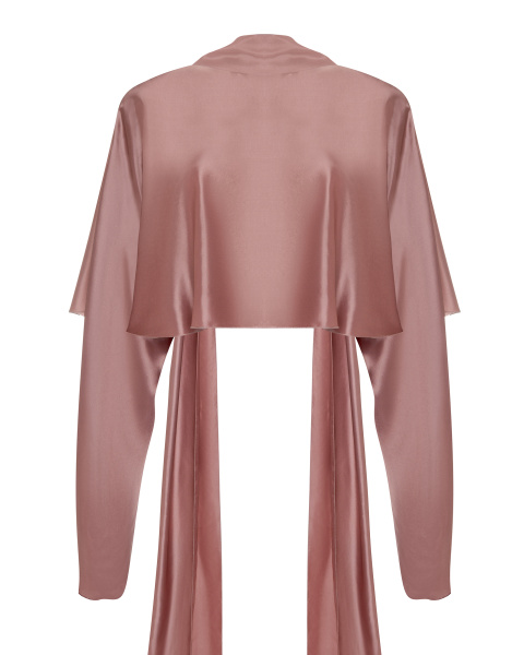 Свободная блуза-водолазка с шарфом Свободная блуза-водолазка с шарфом