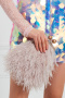 Перьевой клатч с цепочкой