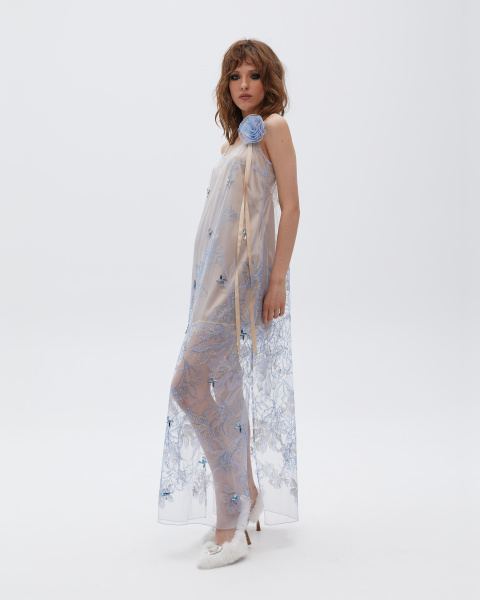 Сарафан макси на бретелях