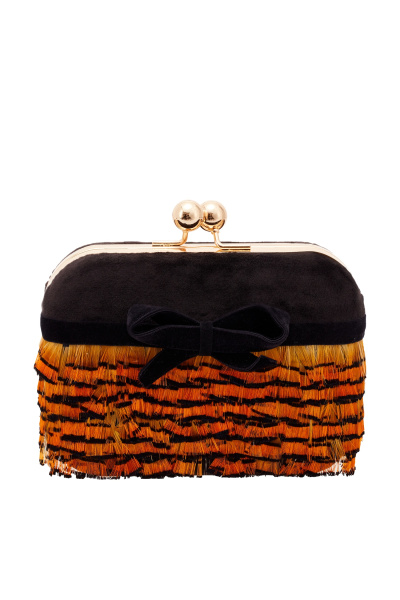 Клатч-бокс из перьев фазана