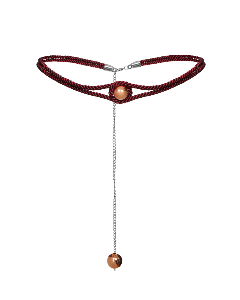 Пояс из витого шнура с бусиной