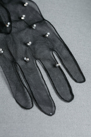 Перчатки со стразами