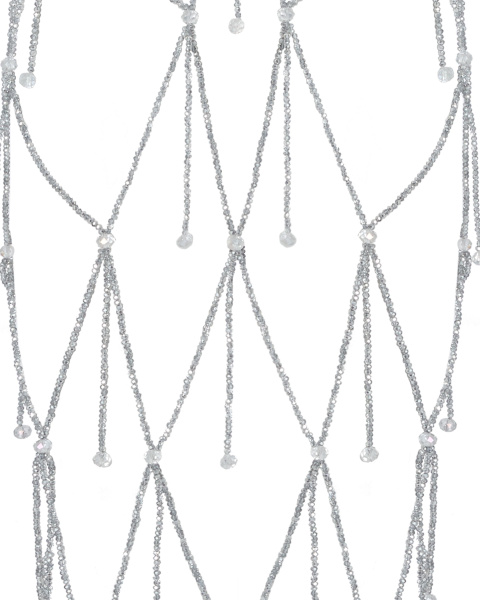 Сарафан-сетка из бусин