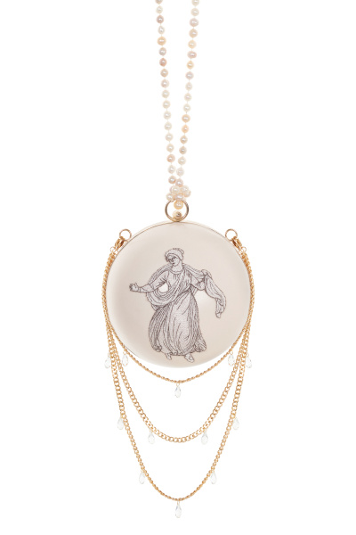 Клатч из кожи с цепочкой