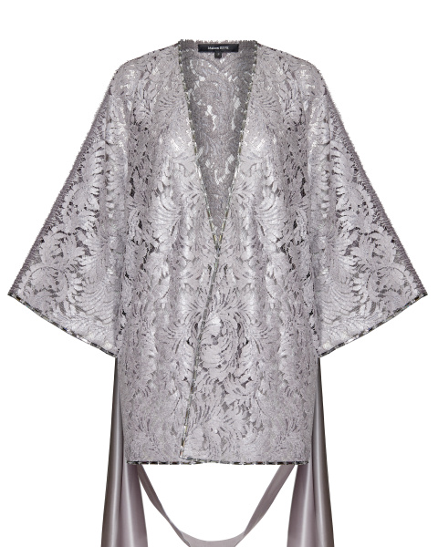 Кимоно  кружевное с поясом-бантом