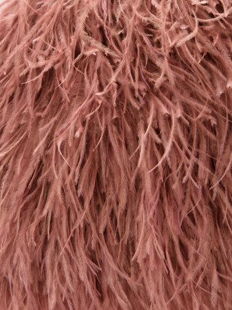 Перьевой клатч на пластике