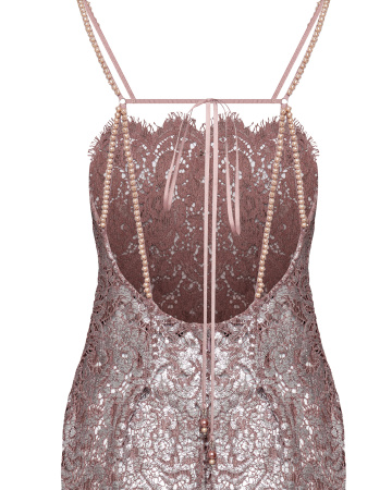 Сарафан кружевной миди с расшитыми бретелями