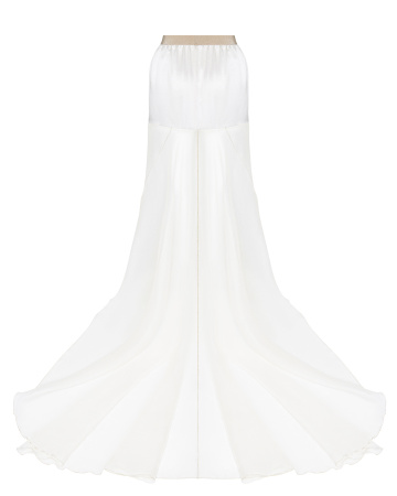 Юбка макси со шлейфом прозрачная