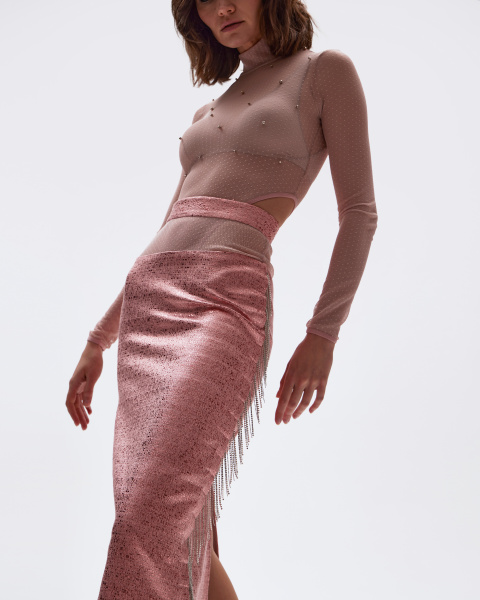 Юбка макси с кокеткой