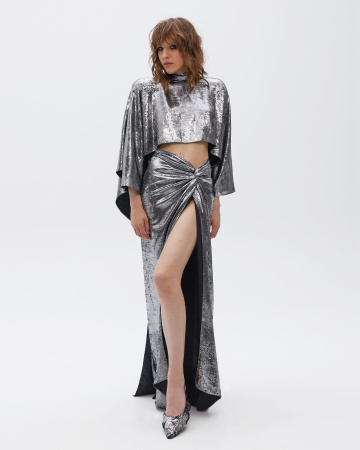 Юбка-парео с глубоким разрезом